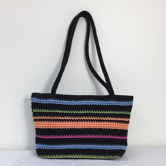 The SAK Crocheted Rainbow Mini Shoulder Bag EXCELLENT Condition - Picture 2 of 11
